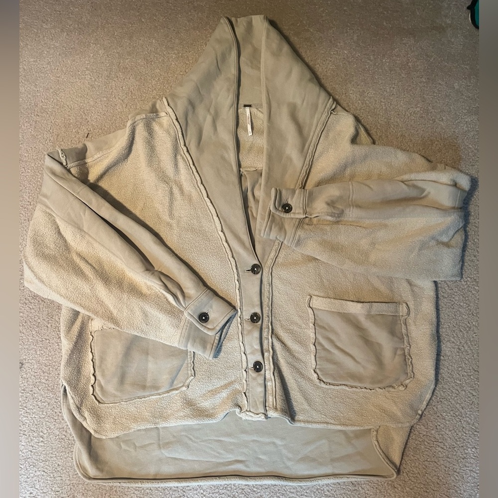 Free People Oversized Button Jacket